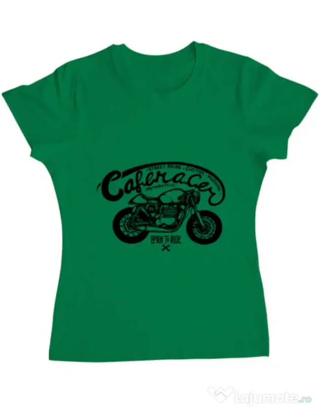 Tricou ADLER dama Caferacer Verde mediu