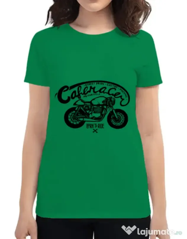 Tricou ADLER dama Caferacer Verde mediu