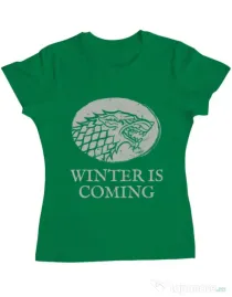 Tricou ADLER dama Winter is coming Stark Verde mediu