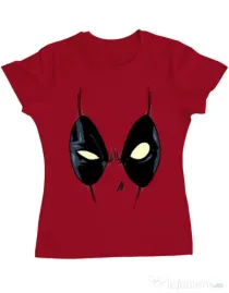 Tricou ADLER dama Deadpool mask Rosu