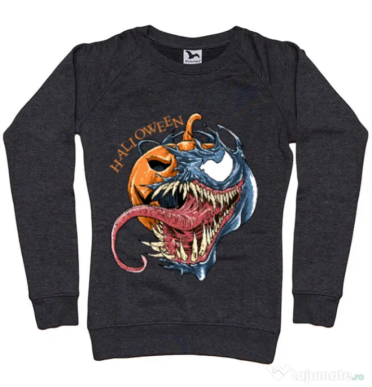 Bluza ADLER dama Halloween Venom Negru melanj