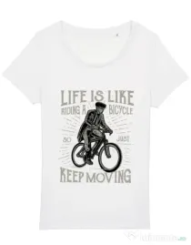 Tricou STANLEY STELLA dama Keep moving Alb