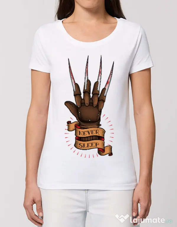 Tricou STANLEY STELLA dama Never sleep Alb