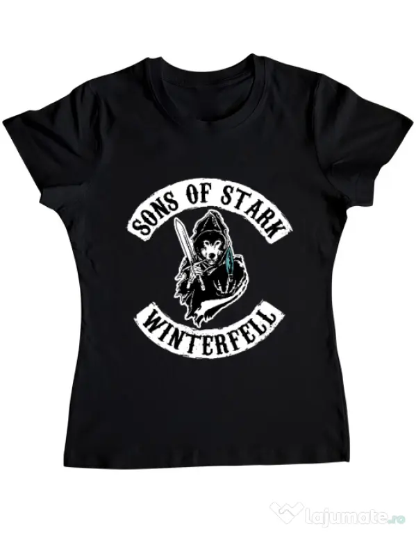 Tricou ADLER dama Sons of stark Negru