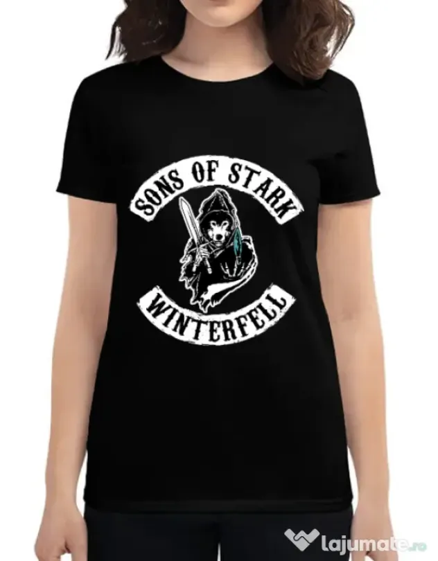 Tricou ADLER dama Sons of stark Negru