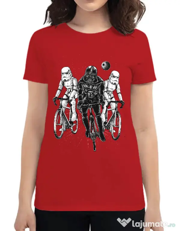 Tricou ADLER dama Star bikers Rosu