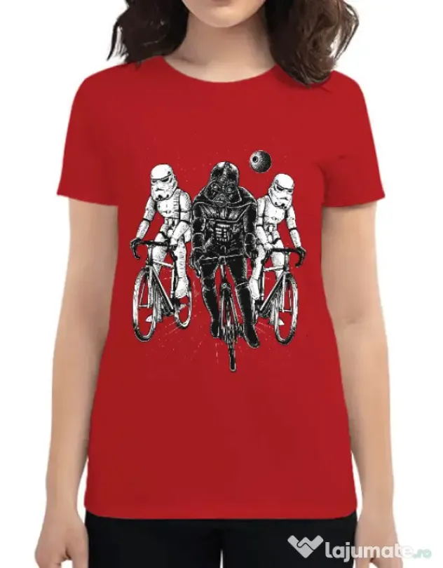 Tricou ADLER dama Star bikers Rosu