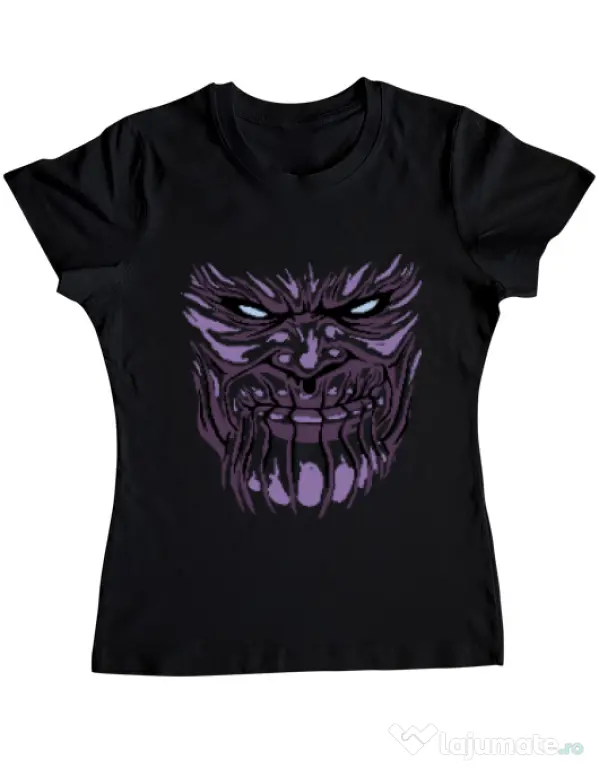 Tricou ADLER dama Thanos mask Negru