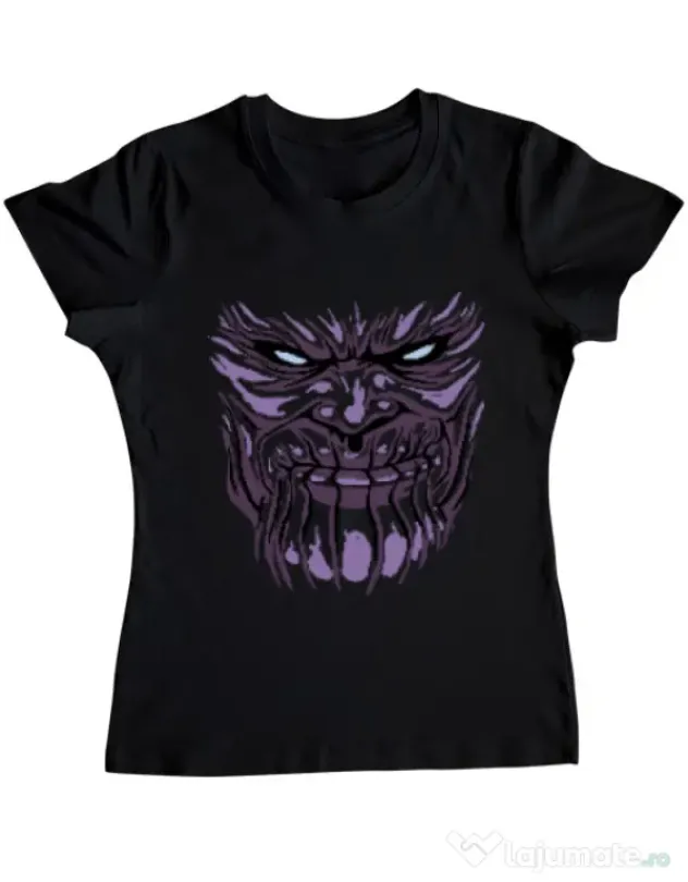 Tricou ADLER dama Thanos mask Negru