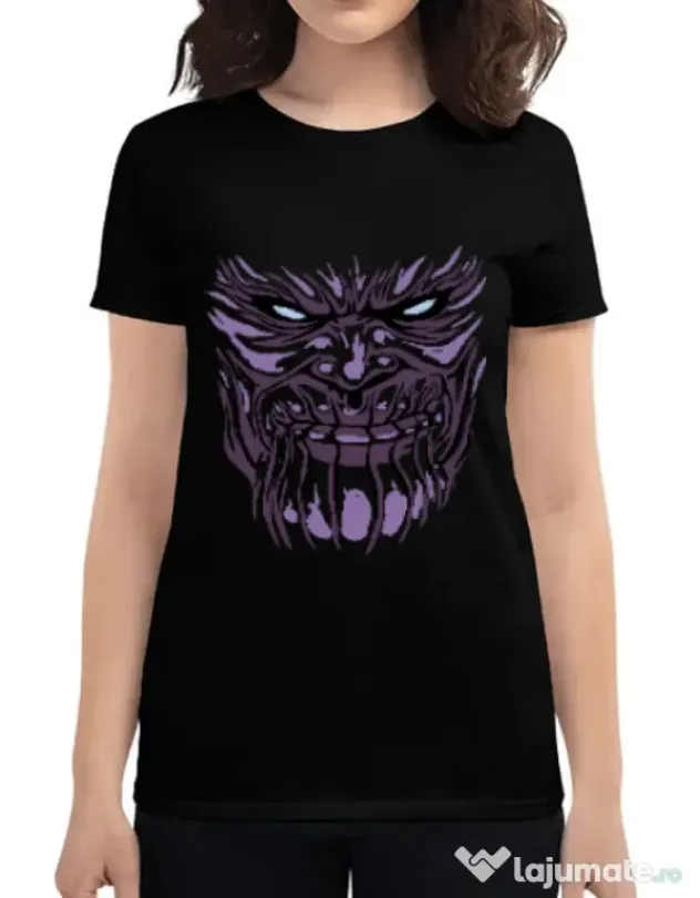 Tricou ADLER dama Thanos mask Negru