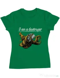 Tricou ADLER dama Destroyer Verde mediu