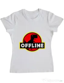 Tricou ADLER dama Offline Alb