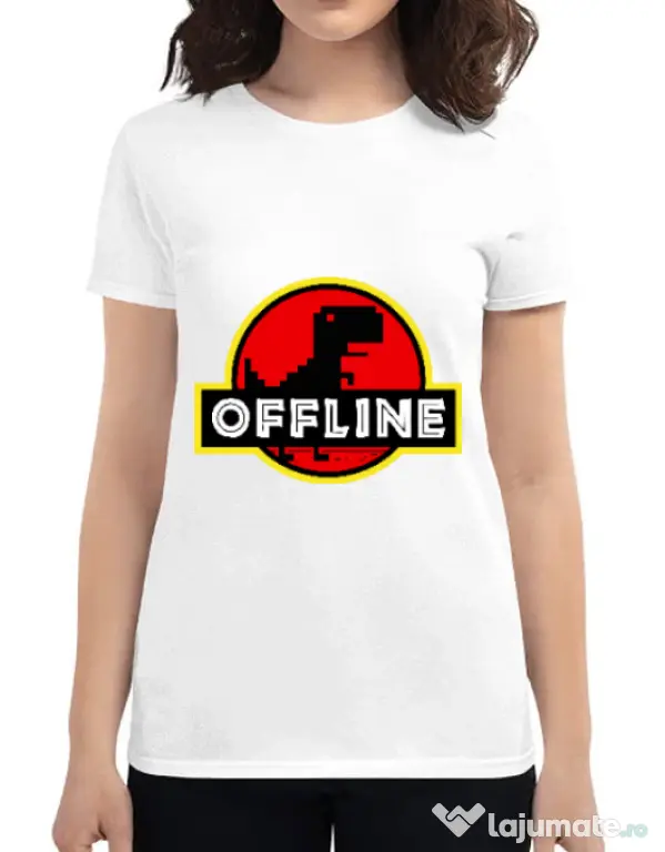 Tricou ADLER dama Offline Alb