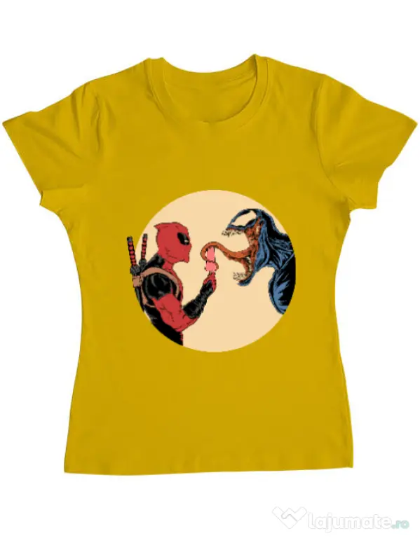 Tricou ADLER dama Venom icecream Galben