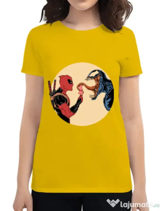 Tricou ADLER dama Venom icecream Galben