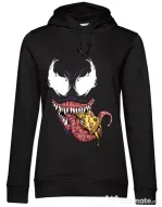 Hoodie dama cu gluga Venom pizza Negru