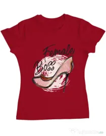 Tricou ADLER dama Female boss Rosu