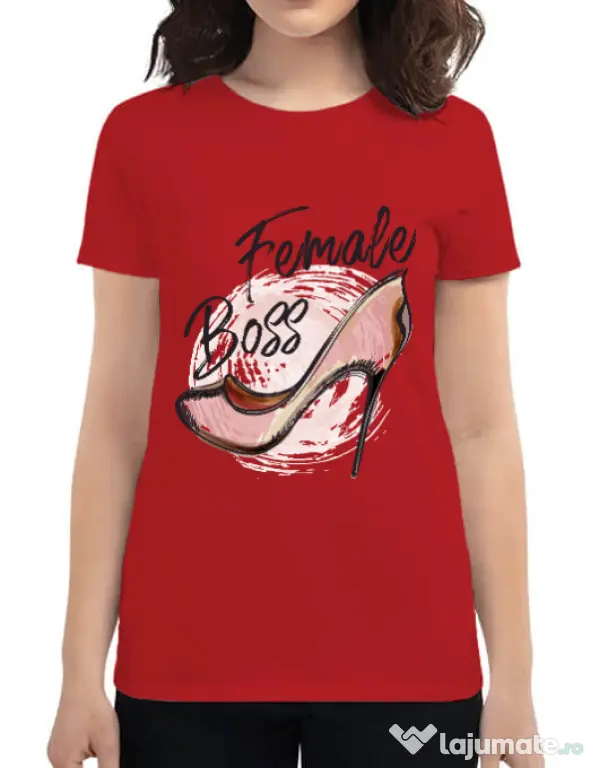 Tricou ADLER dama Female boss Rosu