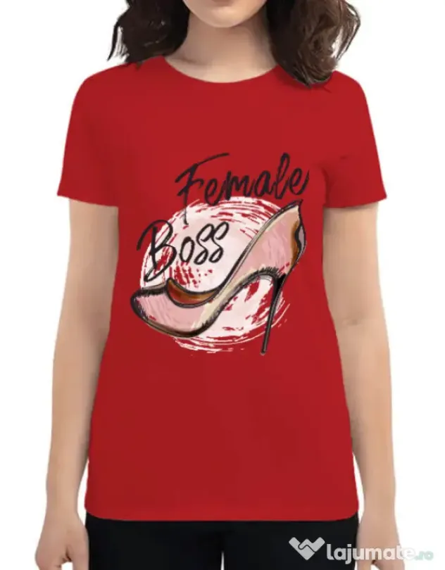 Tricou ADLER dama Female boss Rosu