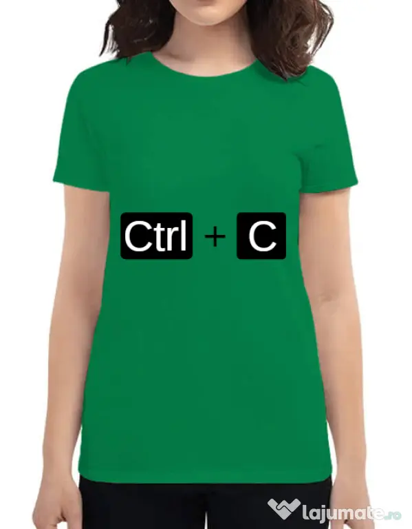 Tricou ADLER dama Ctrl Copy Verde mediu