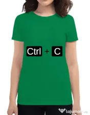 Tricou ADLER dama Ctrl Copy Verde mediu 