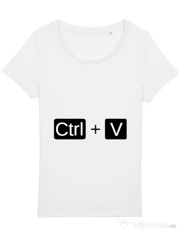 Tricou STANLEY STELLA dama Ctrl Paste Alb