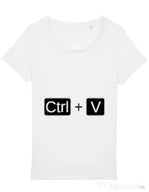 Tricou STANLEY STELLA dama Ctrl Paste Alb