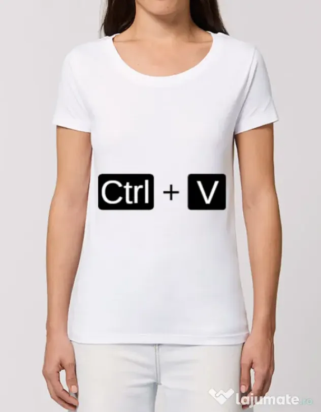 Tricou STANLEY STELLA dama Ctrl Paste Alb
