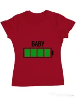 Tricou ADLER dama Baby battery Rosu