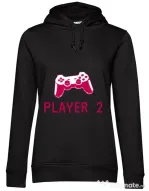 Hoodie dama cu gluga Player 2 Negru