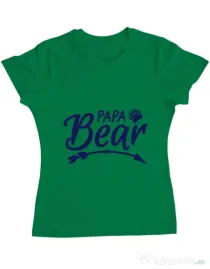 Tricou ADLER dama Papa bear Verde mediu