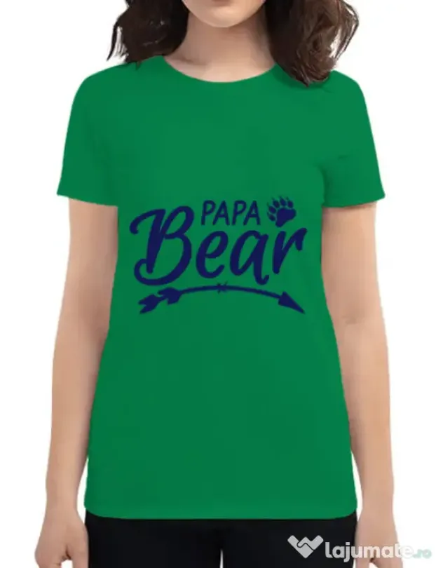Tricou ADLER dama Papa bear Verde mediu