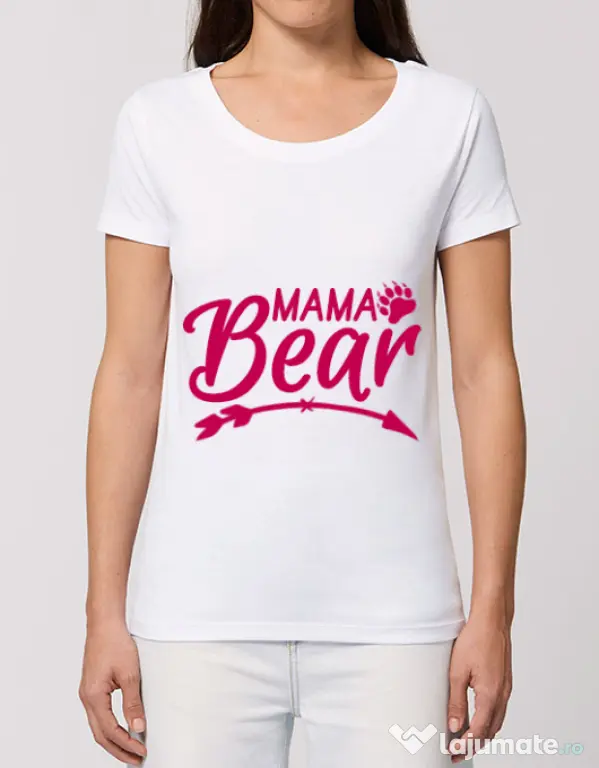 Tricou STANLEY STELLA dama Mama bear Alb