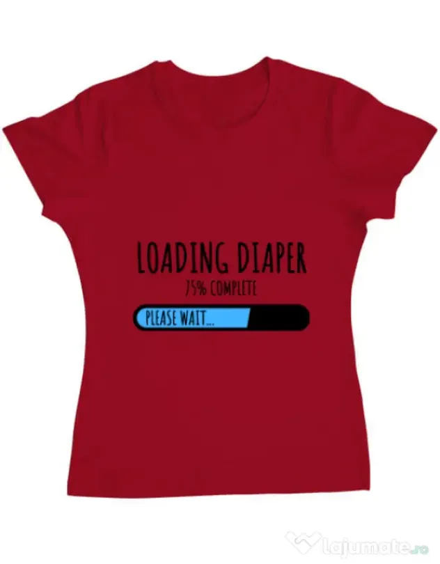 Tricou ADLER dama Loading diaper Rosu