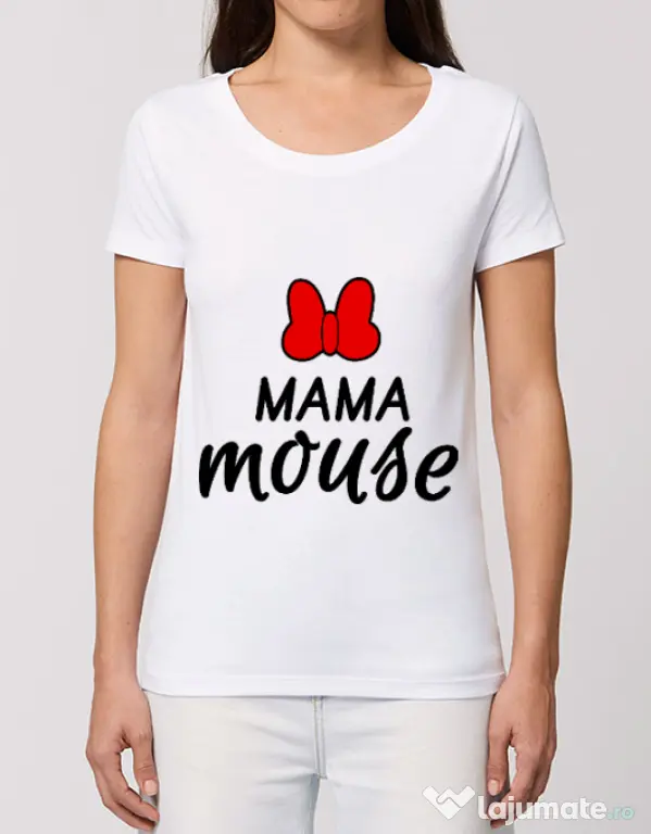 Tricou STANLEY STELLA dama Mama mouse Alb