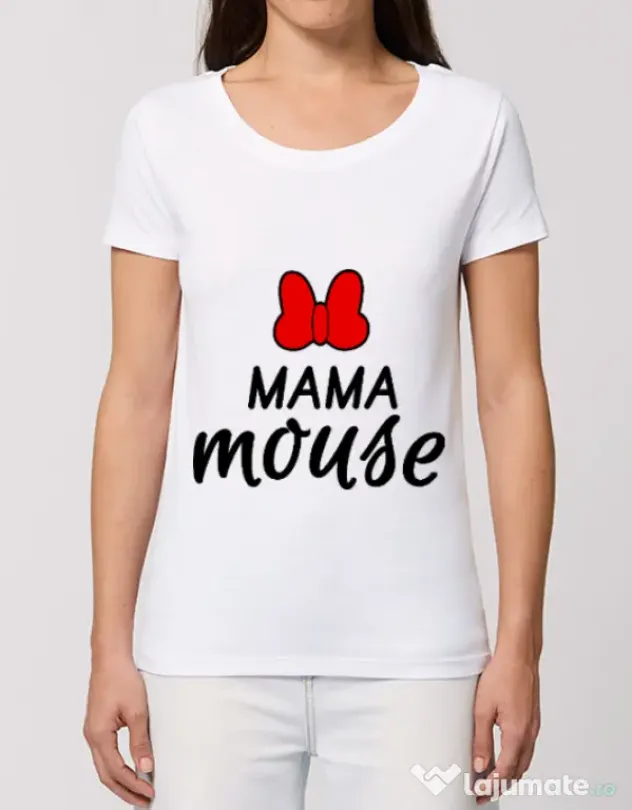 Tricou STANLEY STELLA dama Mama mouse Alb