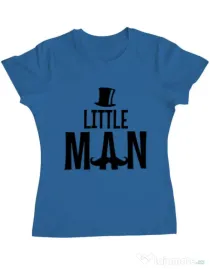 Tricou ADLER dama Little man Albastru azuriu