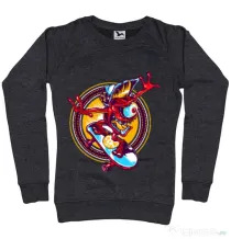 Bluza ADLER dama Cali skate Negru melanj