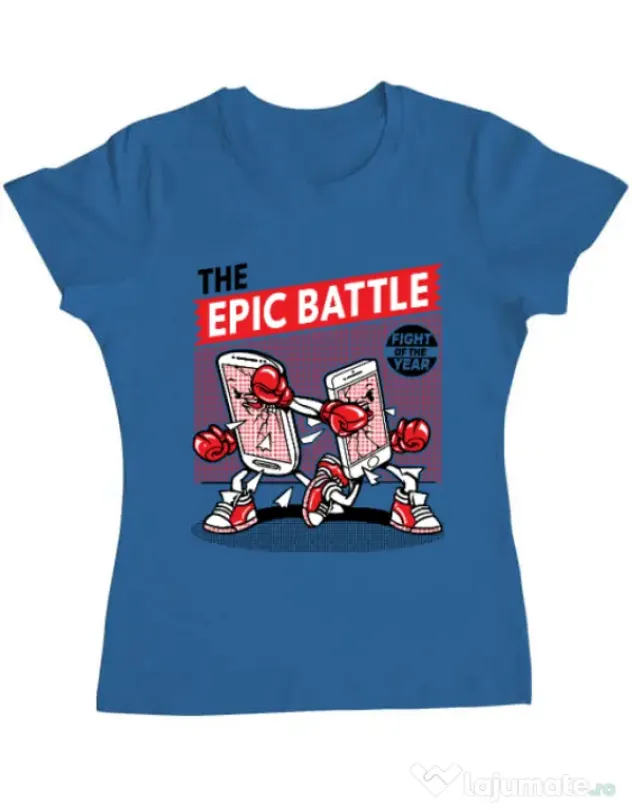 Tricou ADLER dama Epic battle Albastru azuriu