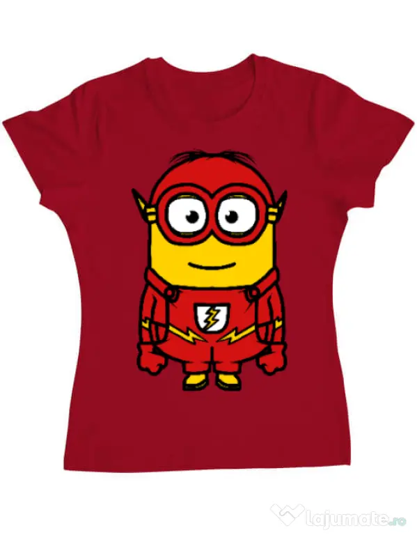 Tricou ADLER dama Minion flash Rosu