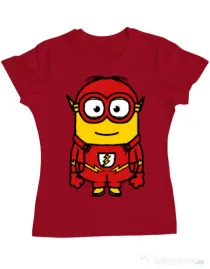 Tricou ADLER dama Minion flash Rosu