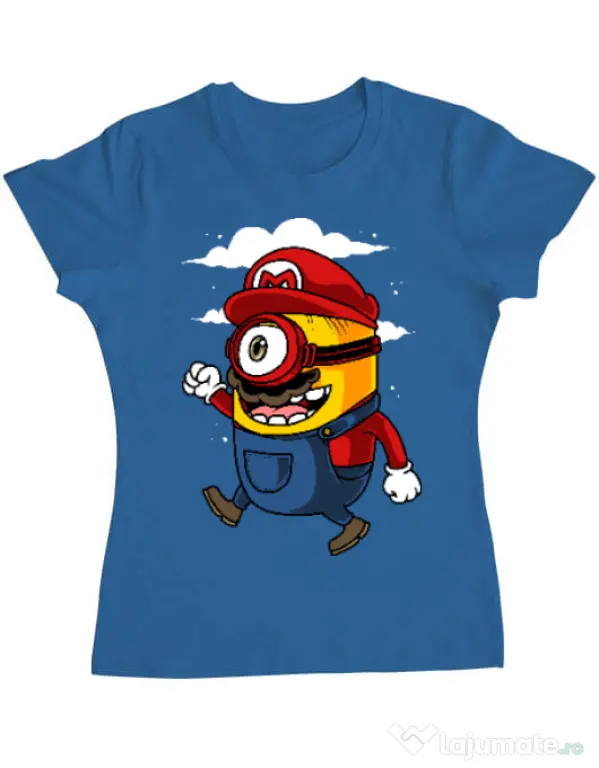 Tricou ADLER dama Mario minion Albastru azuriu