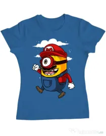 Tricou ADLER dama Mario minion Albastru azuriu