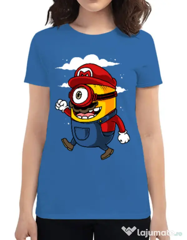 Tricou ADLER dama Mario minion Albastru azuriu