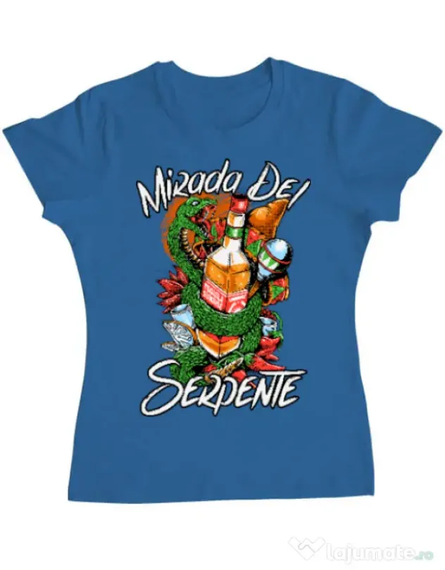 Tricou ADLER dama Mirada Del Serpiente Albastru azuriu