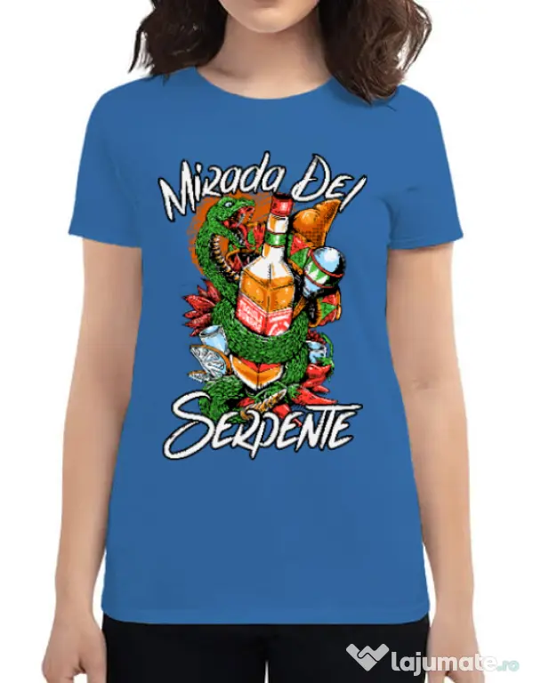 Tricou ADLER dama Mirada Del Serpiente Albastru azuriu