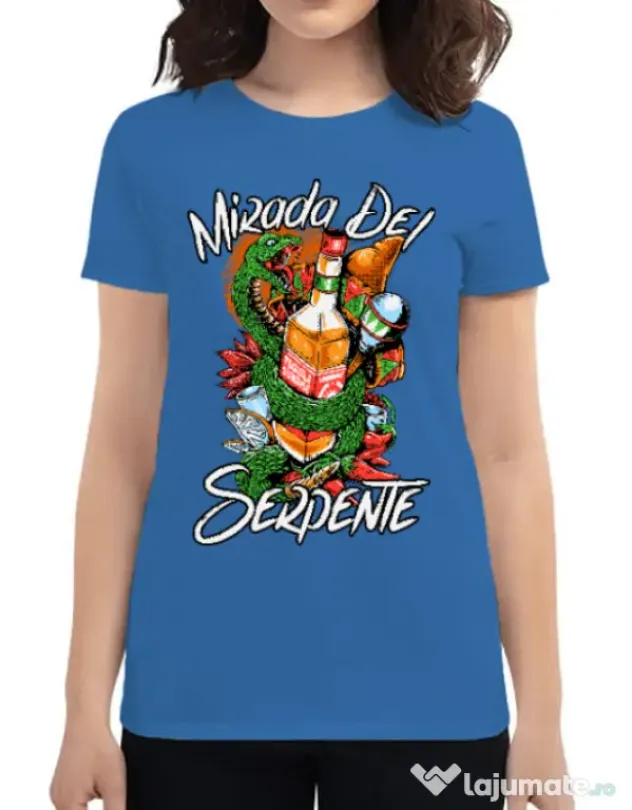 Tricou ADLER dama Mirada Del Serpiente Albastru azuriu
