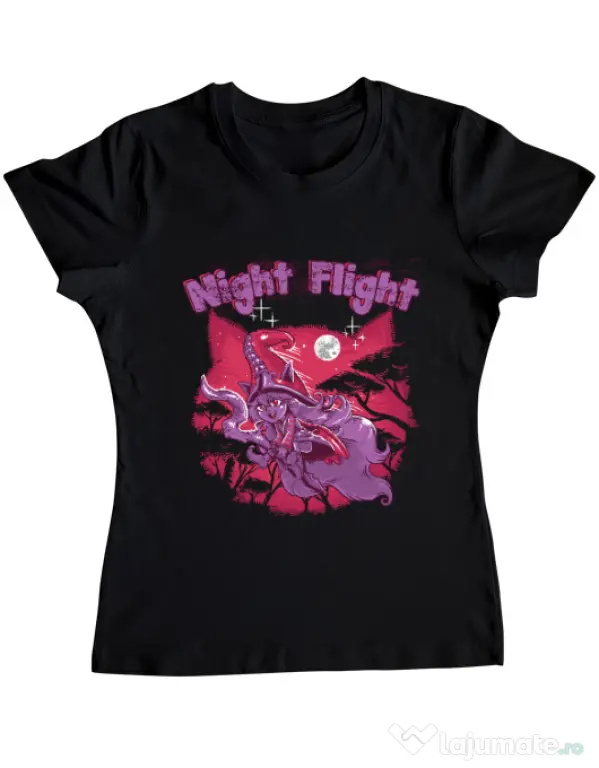 Tricou ADLER dama Night flight Negru