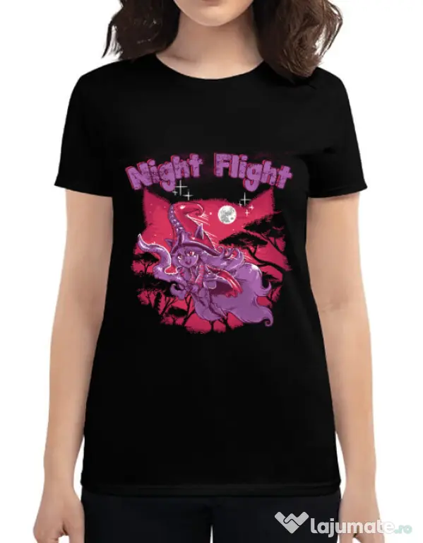 Tricou ADLER dama Night flight Negru
