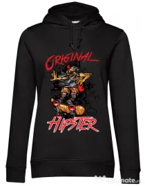 Hoodie dama cu gluga Original hipster Negru
